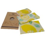 Reusable, biodegradable natural foil, made of beeswax, model type A, set of 3 pieces